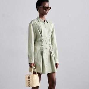 The Koople Short light green dress with lacing Size 3 NWOT